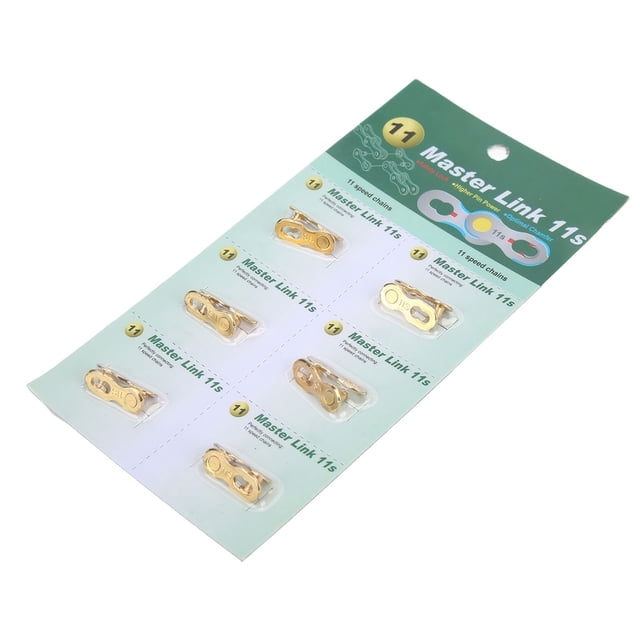 Bike Chains Links, Chain Joint Connector 12Pcs Easy To Install Steel Rust Resistant For Mountain Bikes Gold