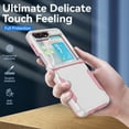 thumbnail image 6 of for Samsung Galaxy Z Flip 5 5G Case, Phone Case Heavy Duty 2 in 1 Full Body Rugged Shockproof Hybrid Hard PC Soft TPU Bumper Drop Protective Girls Women Boy Men Covers for Z Flip 5 5G, White+Pink, 6 of 8