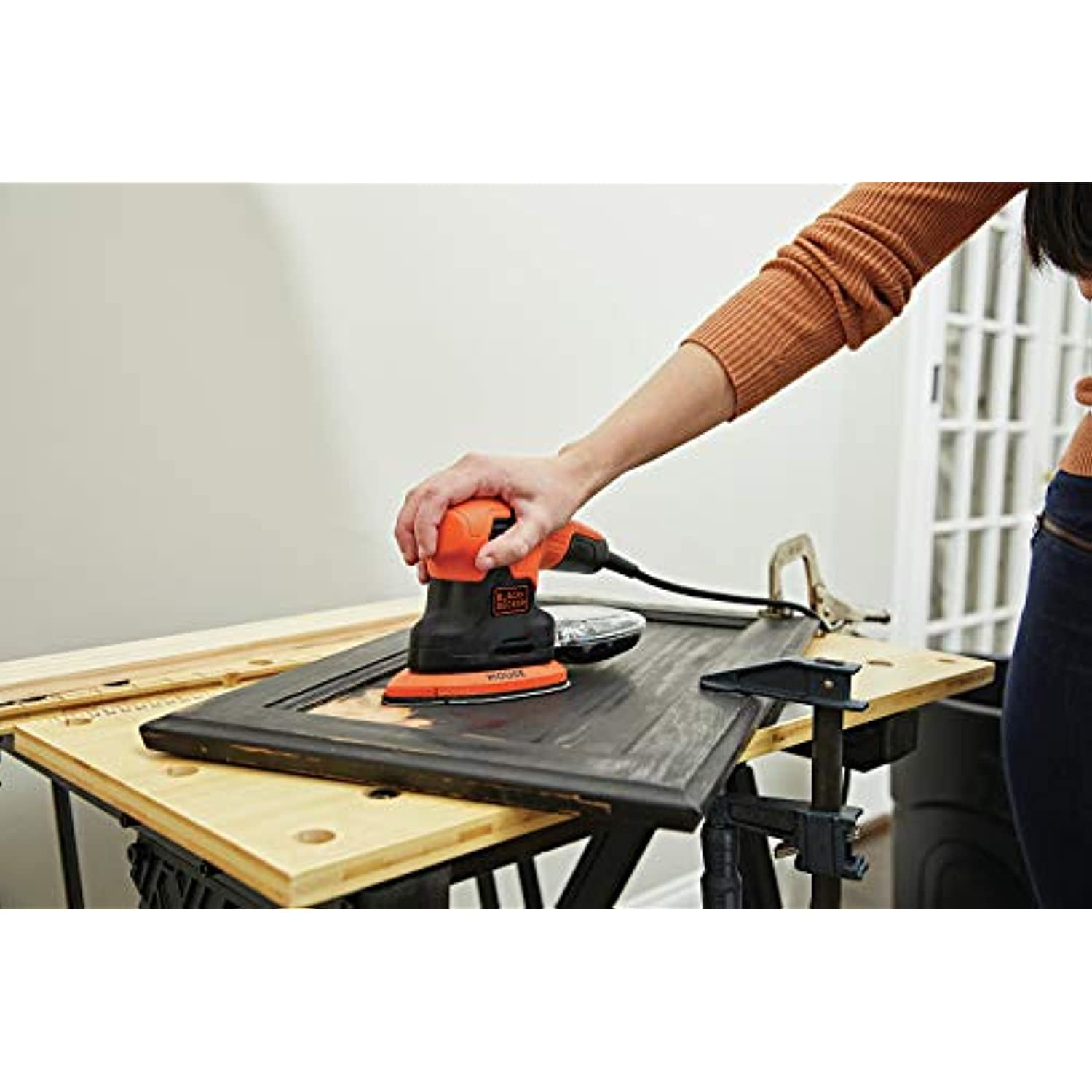 BLACK+DECKER 2-Amp Corded Variable Speed Sheet Sander with Dust Management  in the Power Sanders department at