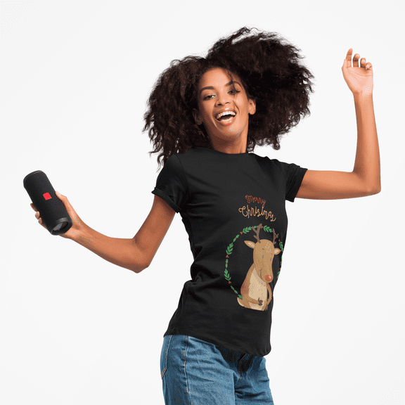 Holiday Reindeer Short Sleeve Tee Shirt