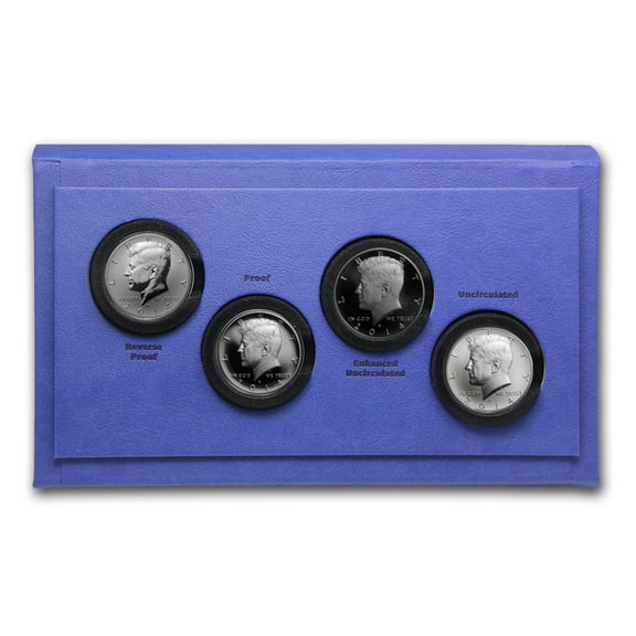 2014 4-Coin 50th Anniv Kennedy 1/2 Dollar Proof Set (w/Box & COA)