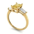 thumbnail image 2 of Three-Stone Engagement Ring for Women - 1.5ct Yellow Moissanite in 14K Yellow Gold Promise Ring, 2 of 6