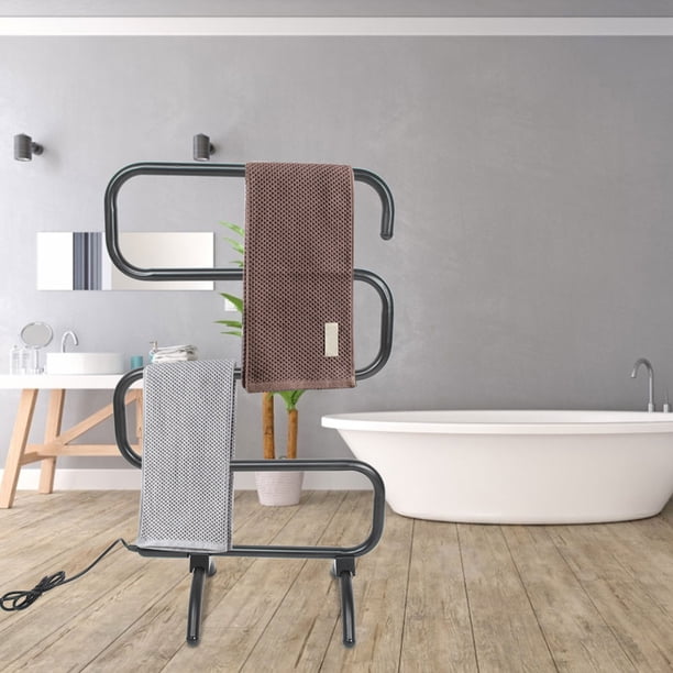 LYUMO Soporte de piso Calentador de toallas, forma de S Ahorro de energía Fácil de operar 100W Aleación de aluminio Temperatura constante Toallero de secado para bao para cocina LYUMO No se aplica