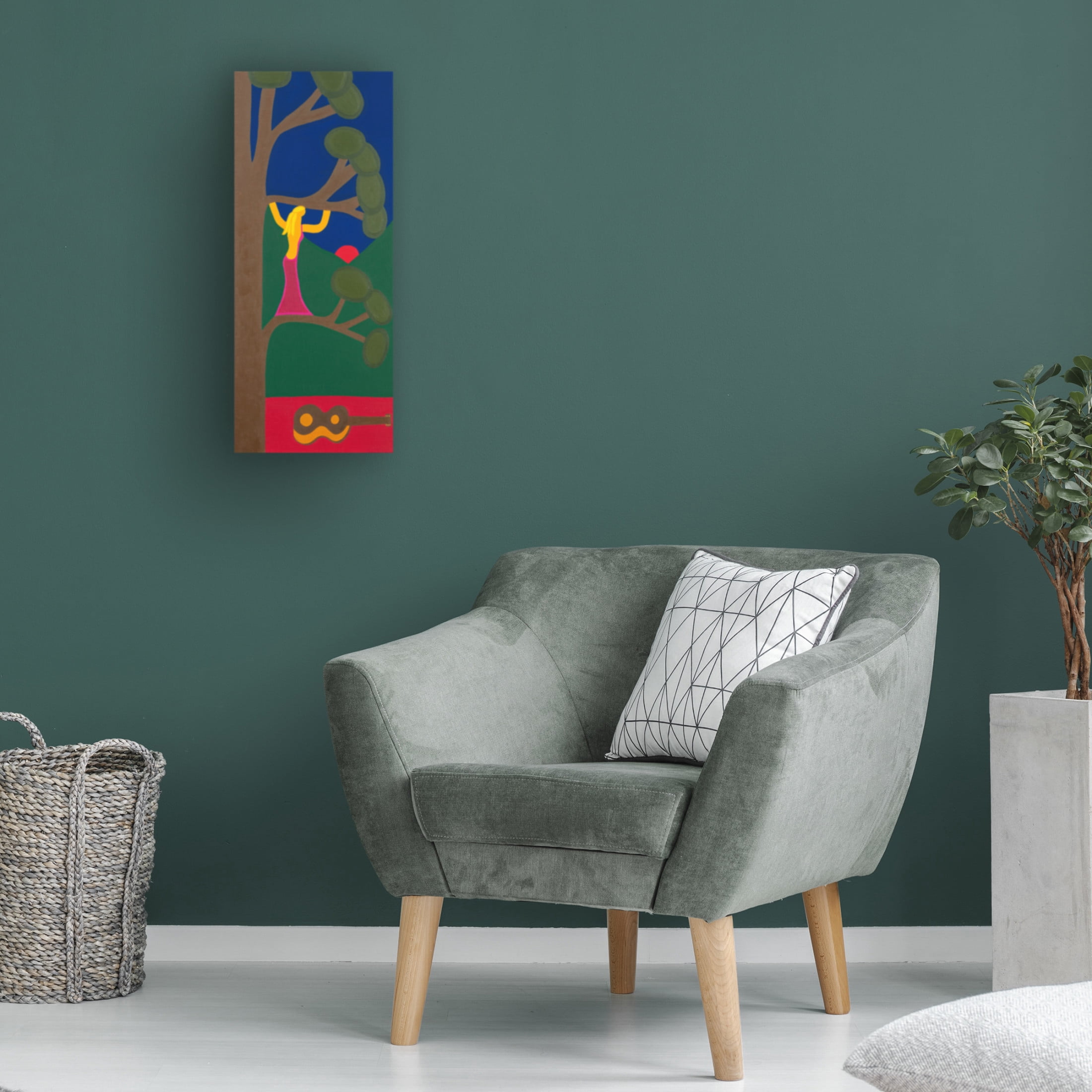 Cristina Rodriguez 'Delfina in her spring, 2022' Canvas Art - 10 x 24 Inches