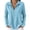 Blue, variant on cocolona Womens Half Zip Pullover Tops Casual Long Sleeve Lapel Shirts Oversized Solid Color Fall Soft Outfits