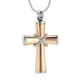 thumbnail image 6 of Crystal Cross Urn Necklace for Ashes Stainless Steel Cremation Jewelry for Ashes Memorial Ash Necklace for Men Women, 6 of 8