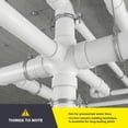 thumbnail image 7 of 3" x 3" x 3" x 3" x 2" DWV Double Sanitary Tee with Side Inlet Hub, White PVC Drain, Waste & Vent Fitting, (10 Pack), 7 of 7