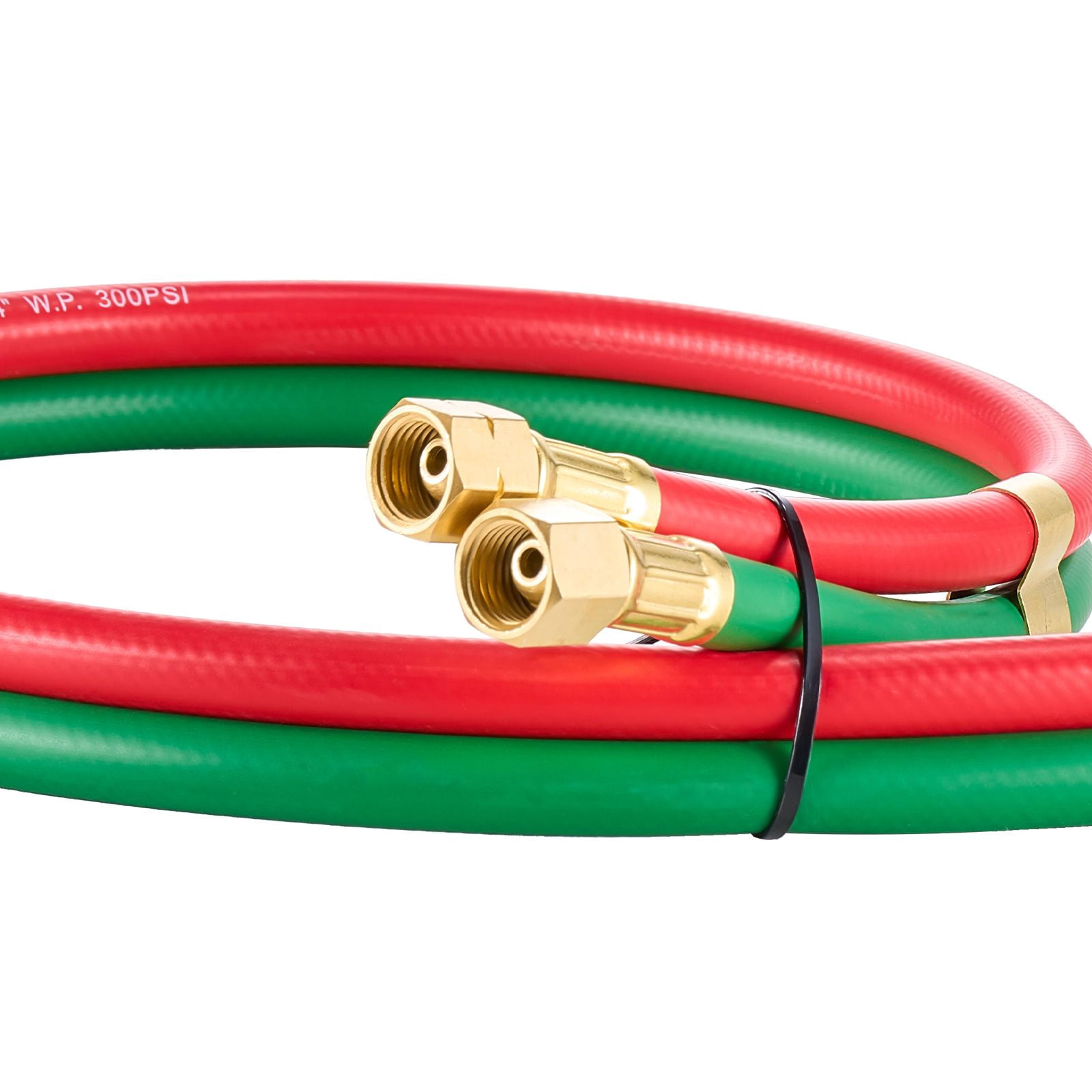25FT Oxygen Acetylene Twin Welding Hose, 1/4" T-Grade, 300 PSI Working Pressure, 900 PSI Burst, Color-Coded for Welding Cutting Applications