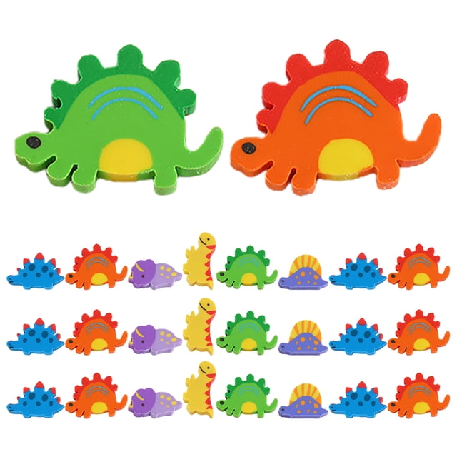 120pcs Cartoon Dinosaur Erasers Colored Erasers Adorable Erasers for Kids School Erasers Gifts