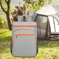 thumbnail image 4 of Mochila más fresca, mochila para acampar, a prueba de fugas, mantiene la comida caliente o fría, mochila impermeable para el almuerzo, bolsa térmica Color Gris Naranja, 4 of 8
