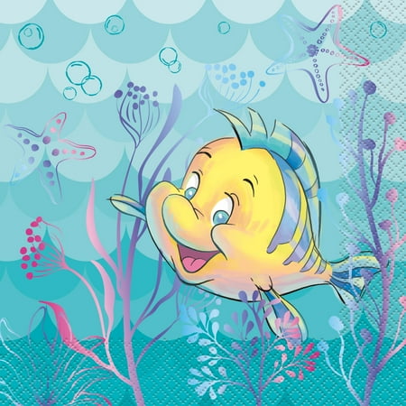 The Little Mermaid Paper Luncheon Napkins, 6.5in, 32ct