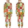 thumbnail image 3 of Renewold Buffalo Grid Pajamas for Family Set Xmas Trees Wreaths Pullover Tops with Jogger Sweatpants 2 PCS Warmth Kid Athletic Clothing Sleepwear Pj Size 13-14, 3 of 5