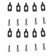 thumbnail image 1 of 10Pcs Lightweight Sturdy Durable RC Body Clips For Axial 1/24 SCX24 AXI206000 RC Car, Advanced Iron And Plastic Material, And Unique Handle Design, 1 of 8