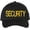 Black With Gold Text, variant on SECURITY Baseball Hat | LARGE Embroidered Structured Adjustable Uniform Guard Officer Official Bouncer Bodyguard Cap (BlackWithWhiteText)