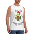 thumbnail image 2 of Fotbe Men's Avocado Merry Christmas Print Men's Sleeveless Muscle Tank Tops Casual T-Shirts for Gym Workout Beach-Large, 2 of 8