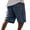 Dark Blue, variant on Mens Casual Shorts Elastic Waistband Drawstring Lightweight Classic Bermuda Shorts Summer Beach Vacation with Pockets Dark Green L