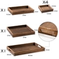 thumbnail image 2 of Set de 7 Bandejas Rústicas de Madera Yangbaga con Asa, 2 of 9