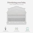 thumbnail image 6 of Evolur Aurora 5-In-1 Convertible Crib In Frost , Greenguard Gold Certified, Features 3 Mattress Height Settings, Sturdy And Spacious Baby Crib, Wooden Furniture, 6 of 13