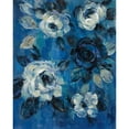 thumbnail image 3 of Vassileva, Silvia 12x14 Black Modern Framed Museum Art Print Titled - Loose Flowers on Blue II, 3 of 5