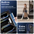 thumbnail image 4 of ELEHOLD Rugged Hybrid Case For iPad Pro 11 2024, with Built-in Kickstand 360° Rotating Handstrap Pencil Holder Crossbody Shoulder Strap Shockproof Heavy Duty Case, Navyblue+Black, 4 of 9
