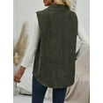 thumbnail image 4 of jinghuiyue Womens Corduroy Vests Button Down Sleeveless Collared Casual Dressy Office Outerwear Waistcoat XL, 4 of 5