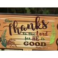 thumbnail image 3 of Give Thanks Psalm 107:1 Pumpkin Sign, 3 of 8