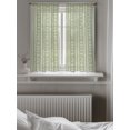 thumbnail image 5 of Rustic Farmhouse Curtains 45 Inch Length,Sheer Curtains for Bedroom Living Room Window Spring Floral Stripes Bohemia Sage Green Rod Pocket Drapes Kitchen Curtains Small Half Window 42"x45" 2 Panels, 5 of 7