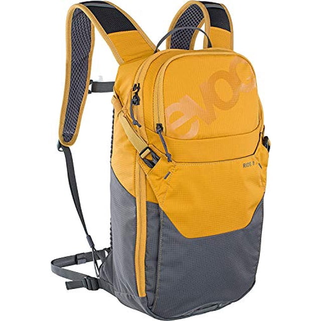 Evoc Ride 8 Sac à Dos - Sac à Dos d'Hydratation pour Vélo, Randonnée, Escalade, Course - Capacité de 8L Supporte jusqu'à 3L Vessie d'Hydratation avec Transport de Casque, Carbone/gris