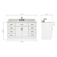 thumbnail image 3 of Ariel Hepburn 61 In. Oval Sink Vanity With 0.75 In. Carrara White Countertop In White, 3 of 10