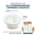 thumbnail image 2 of Lunderg Commode Liners with Lavender Scented Absorbent Pads - Value Pack Medical Grade 50 Count Universal Fit - Disposable Bedside Commode Liners and Pads for Adult Commode Chairs & Portable Toilets, 2 of 8