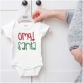 thumbnail image 5 of Cute Christmas OMG Santa Claus Bodysuit Jumper Girls Infant Baby Brisco Brands NB, 5 of 6