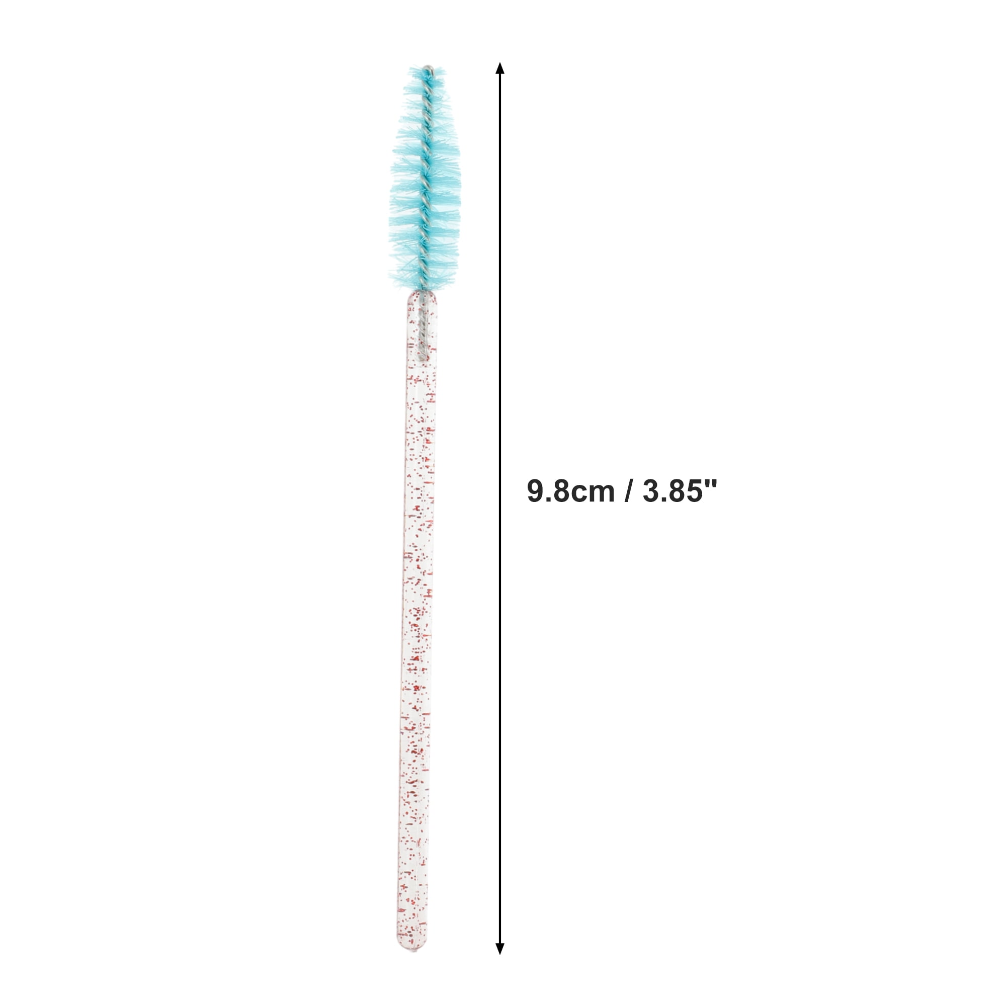 Unique Bargains 100 Pcs Durable Portable Eyelash Brush for Vacation Deep Green, Pink