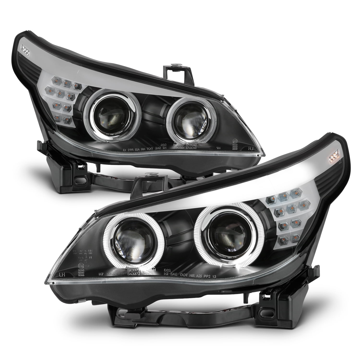 Fit 20082010 BMW E60 525i 550i 5Series NonAFS HID Black LED Project