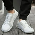 thumbnail image 3 of Canvas Sneaker Slip On Non Slip Casual Shoes Lace Up Canvas Low Top White Shoes Loafers Fashion Black Sneaker, 3 of 11
