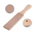 thumbnail image 4 of Leather Sharpening, Professional DIY Leather Craft Wood Handle Strop Tool, For Razors, Dagger, Hunting Fishing Knives Sharping All Kind Of Blades & Razors, 4 of 8