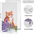thumbnail image 2 of SKYSONIC 2 Pack Cute Kitty Autumn Dish Towels Kitchen Towel, Fall Cat Hand Towels,Ultra Soft and Absorbent,Decorative Fingertip Face Towel for Bathroom Hotel, 28.3"x14.4", 2 of 5