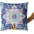 thumbnail image 4 of Ethnic Pattern Blue Boho Pillow Cover 20x20 Inch Set of 2 Southwest Farmhouse Double Sided Pillow Cover Home Decor Cotton Throw Soft Pillow Case Cushion Cover for Sofa Couch, 4 of 6