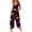 Dark Purple, variant on Womens Halloween Jumpsuits Candy Skull Halter Backless Spooky Overalls Castle Skeleton Wide Leg Funny Rompers, 2XL