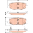 thumbnail image 2 of TRW TPC1274 Premium Ceramic Rear Disc Brake Pad Set Fits select: 2015 JEEP WRANGLER UNLIMITED, 2012-2014 JEEP WRANGLER, 2 of 3