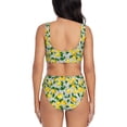 thumbnail image 3 of Daiia Lemon1 Women's Bikini Set Two Piece Swimsuit High Waisted Bikini Adjustable Straps Bikini Perfect for Beach, Pool, and Summer Vacation-X-Large, 3 of 9