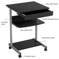 thumbnail image 4 of Yaheetech Modern Laptop Desk Table with Compact Storage, Black, 4 of 6
