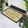 thumbnail image 2 of Beige and Black Rectangular "Hide The Packages" Outdoor Mat 30 x 18, 2 of 5