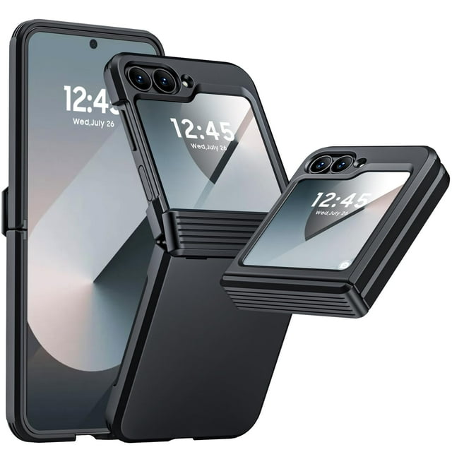 Funda Vizvera para Samsung Galaxy Z Flip 6 con protector de pantalla