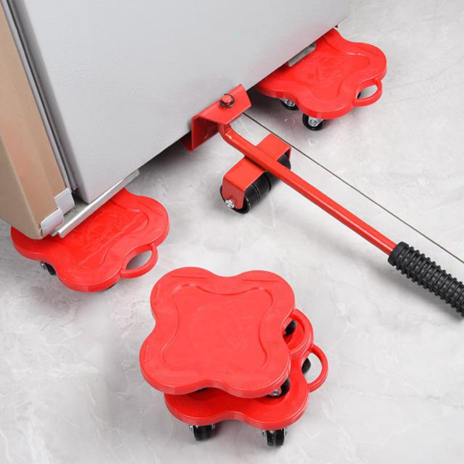 BTEC Furniture Lift Mover Tool Set, Furniture Lifter with 4 Sliders,  Furniture Movers for Heavy Furniture (Red)