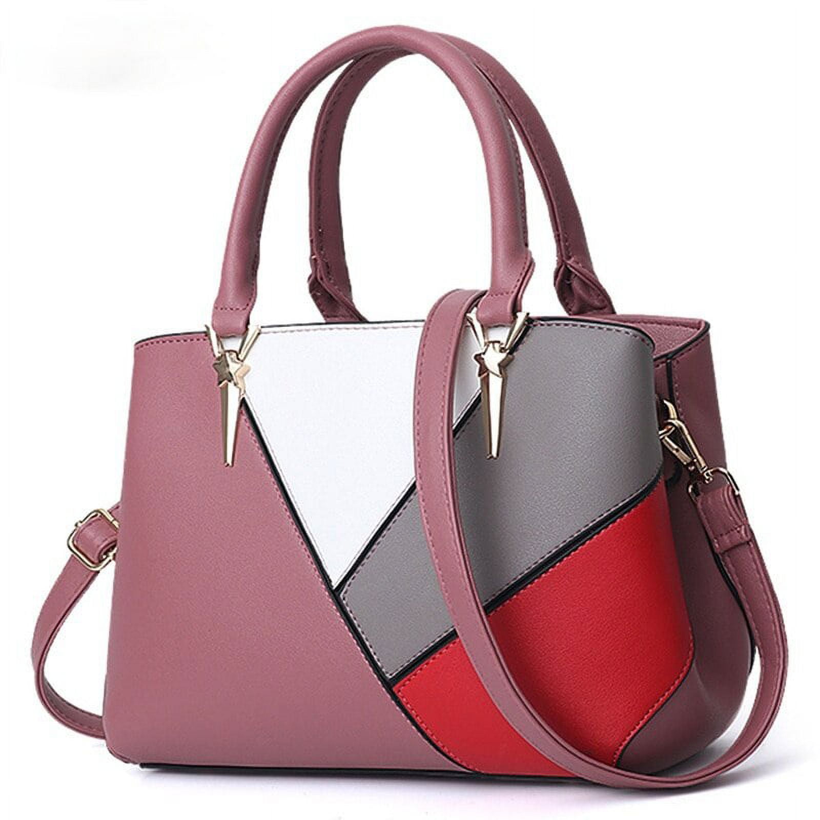 Pikadingnis Handbag for Women Crocodile Pattern Bussiness Bags Fashion Tote Bag Shoulder Bag Purse 3pcs, Adult Unisex, Size: One size, Pink