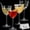 Set of 4, variant on Nick and Nora Glasses Set of 4 - 5 oz Hand Blown Ribbed Martini, Manhattan, Espresso Coupe Glasses for Bar, Birthday Wedding Housewarming Gifts