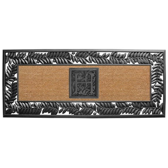 Olive Border 24" x 57" Sentinel Doormat - Monogrammed H