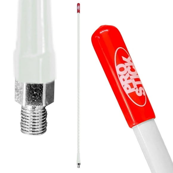 Dual Foot Fiberglass 1000 Watt White CB Radio Antenna