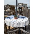 thumbnail image 2 of Outdoor Tablecloth with Umbrella Hole Zipper Flowers Dandelion Round Tablecloth 60" Waterproof Outside Table Cloth Watercolor Pastoral Spring Blue Floral Patio Table Cover Tablecloths for Picnic, 2 of 8