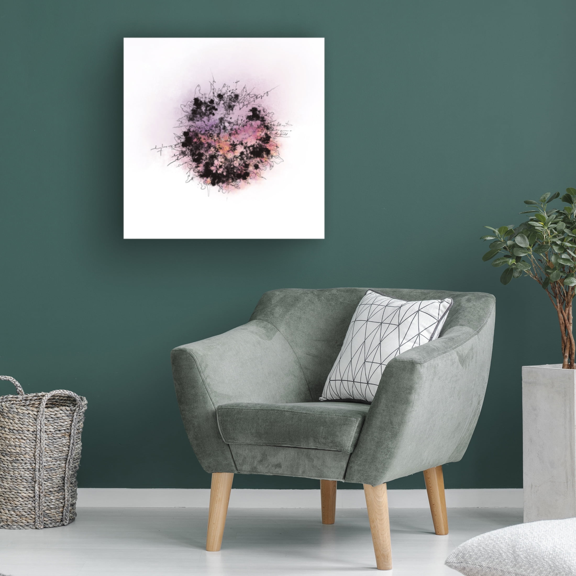 Canvas Wall Art - Hanna Bruer 'Fortunate' Wall Art for Living Room, Bedroom, or Office Décor by Trademark Fine Art - 18 x 18 Inches